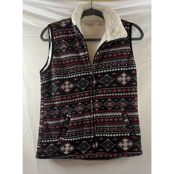 River & Rose NWT Snowflake Zip Up Vest Size Medium - Picture 2 of 5